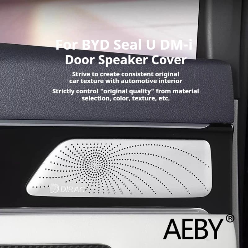 AEBY For BYD Seal U DM-i 2020-2025 stainless steel Speaker Grille, Decorative Door Cover Car Audio Auto Interior Accessories