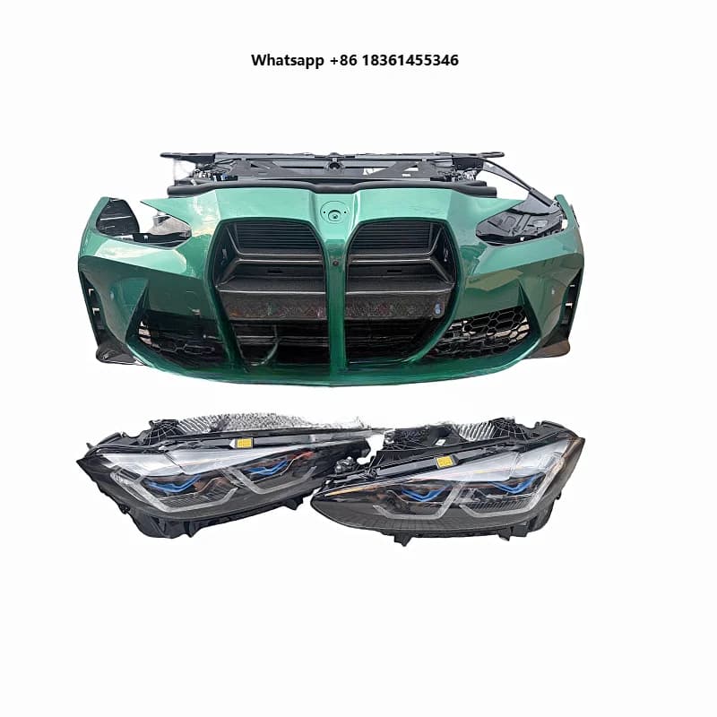 For  M3 M4 Front Bumper and Carbon Fiber Grille Body Kit Original Headlight Second-Hand Plastic Made