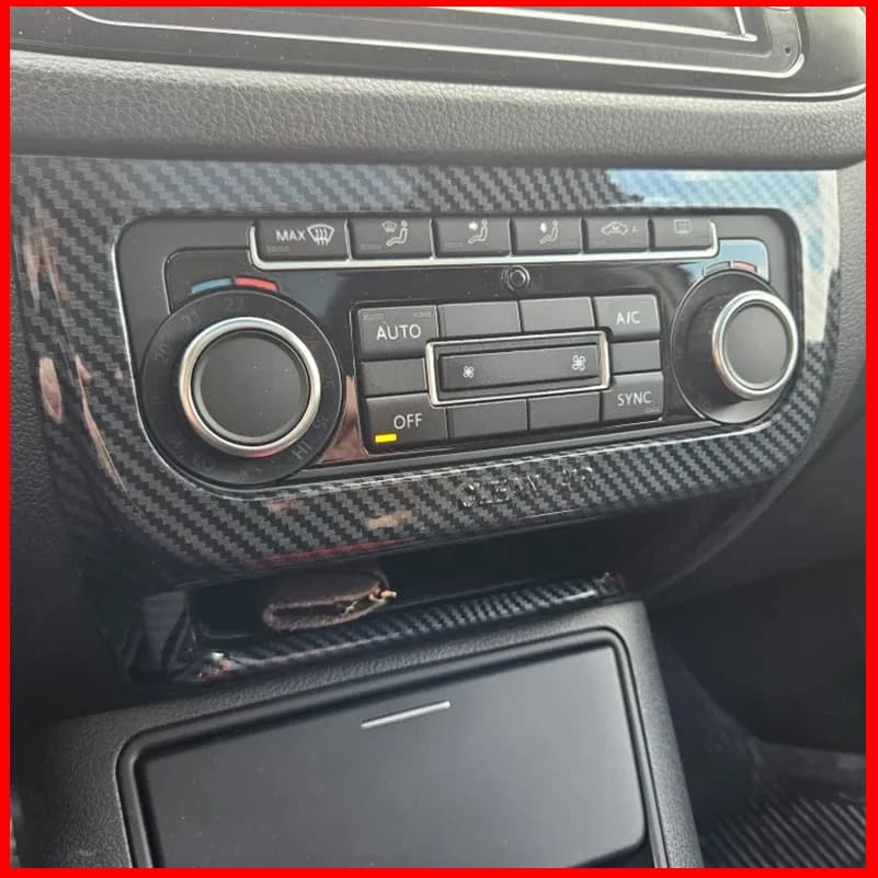 Car Styling For VW Tiguan 2010-2015 Center AC Control Panel Decoration Cover Sticker Trim Moulding Strip Auto Parts Accessories