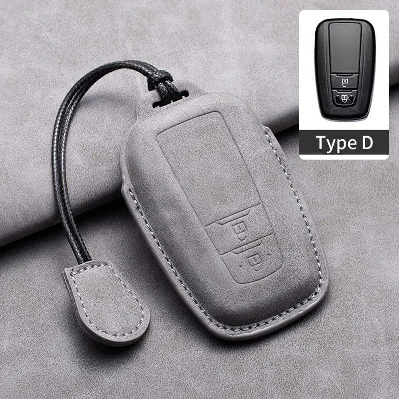 Leather Car Key Case Cover for Toyota Camry RAV4 Highlander Avalon C-HR Prius Corolla GT86 fit CHR Hilux Fortuner Land Cruiser