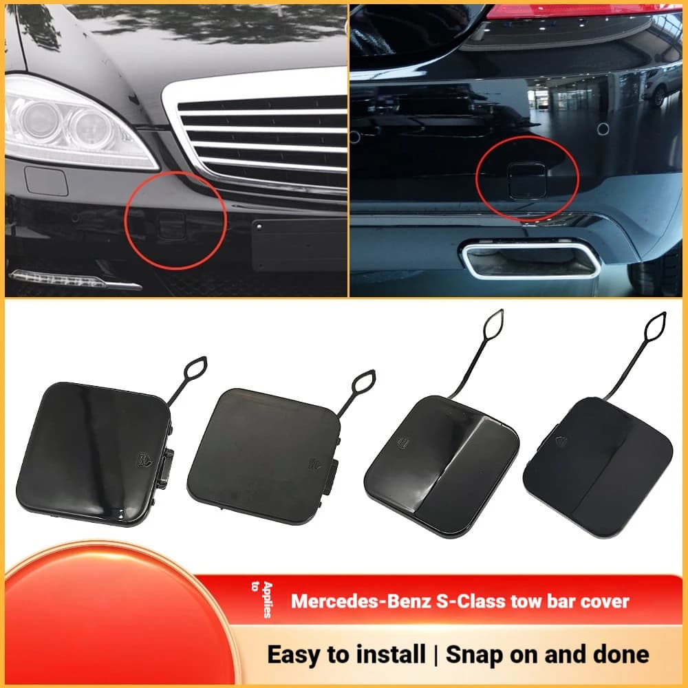 Suitable for 09-13 Mercedes-Benz S-Class Front and Rear Bumper Tow Hook Cover W221 Front and Rear Bar Trailer Hook Cover