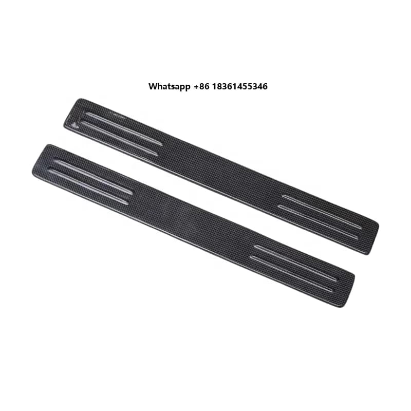 High-quality OEM Style Dry Carbon Fiber Welcome Pedal Scuff Plate Welcome Threshold for 296 GTB GTS