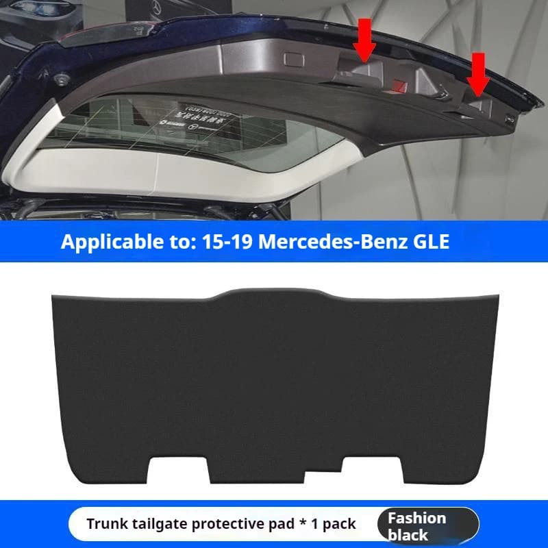 For Benz GLE 2015-2022 Trunk Tailgate Guard Pad Leather Rear Trunk Door Protective Anti-dirty Pad Car Interior Accessories