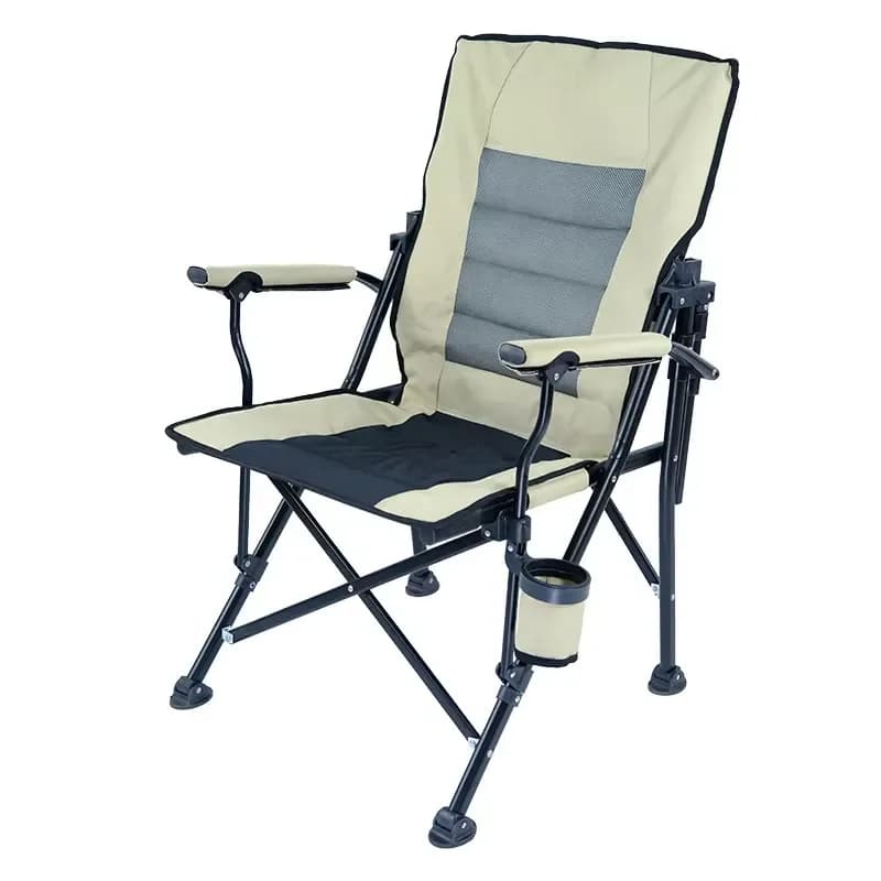 Thickened Oxford Fabric Aluminum Armchair Portable Outdoor Camping Chair for Garden Fishing Picnic Leisure Folding Furniture