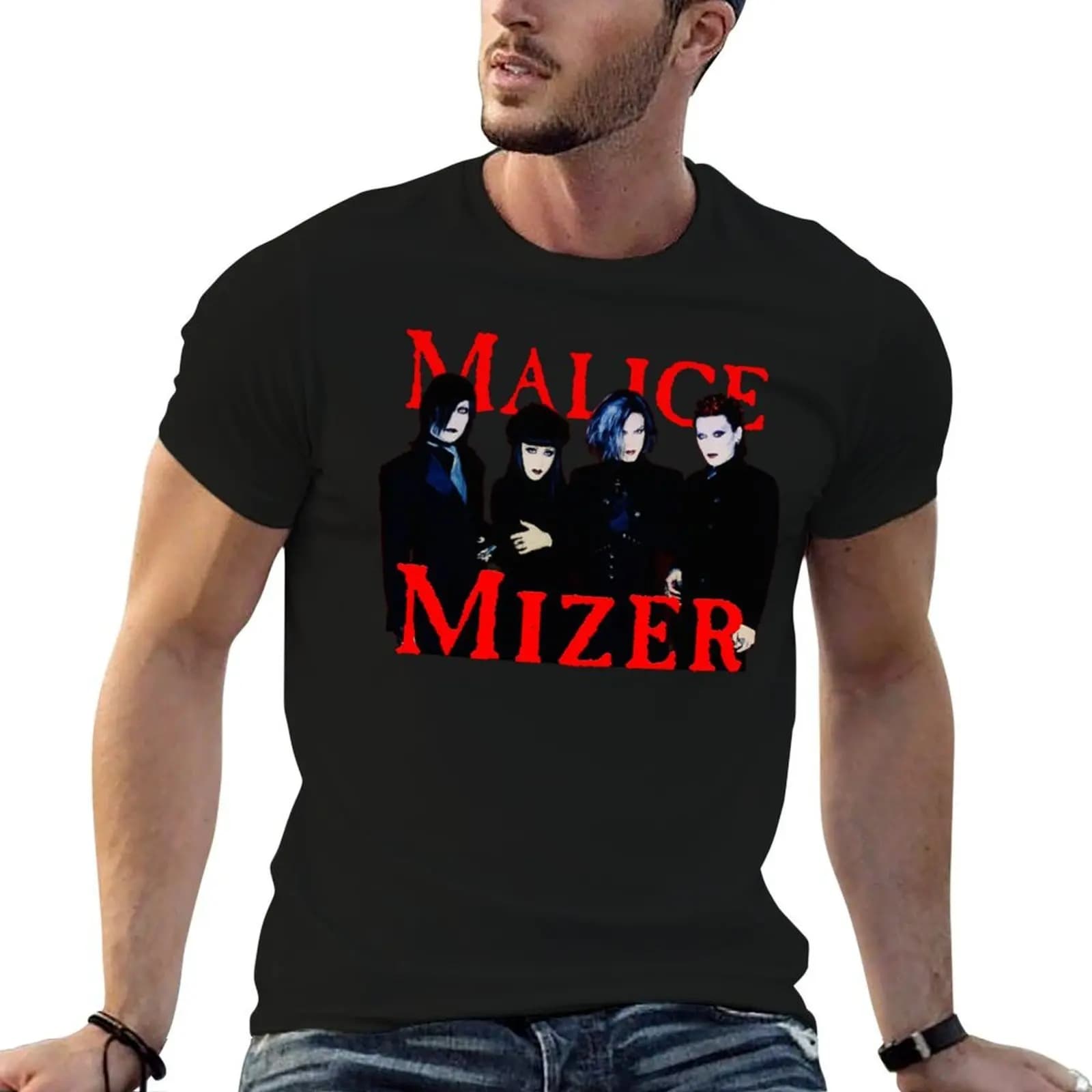 malice mizer visual kei japanese band members mana gackt kami k?zi T-Shirt vintage custom shirt oversized t shirt men
