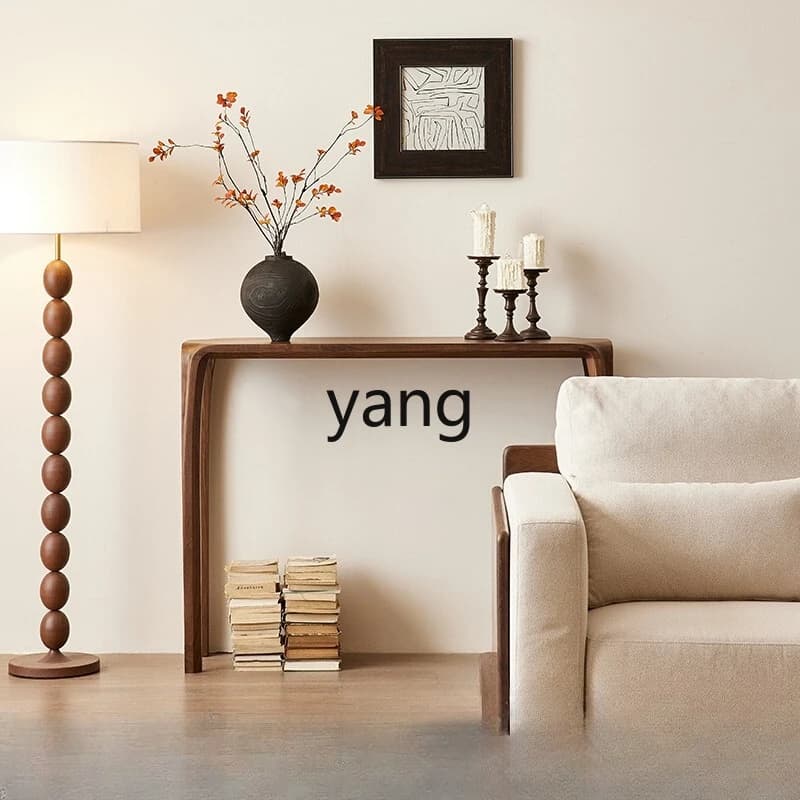 LMM Black Walnut Entryway Console Table Foyer Viewing Platform Solid Wood 1.6m