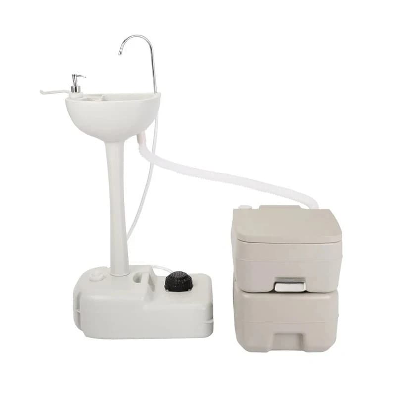 Portle Sink And Combo, Hand Washing Station & . Gallon Flushing Toilet, Detachle Wastewater Recycle
