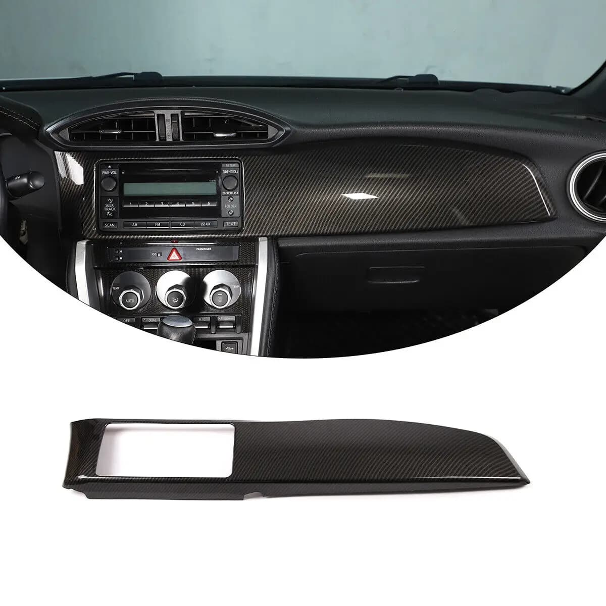 ABS Carbon Style Car Dashboard Decorative Trim Navigation Screen Frame Cover For Toyota FT86 GT86 Subaru BRZ ZC6 2012-2020