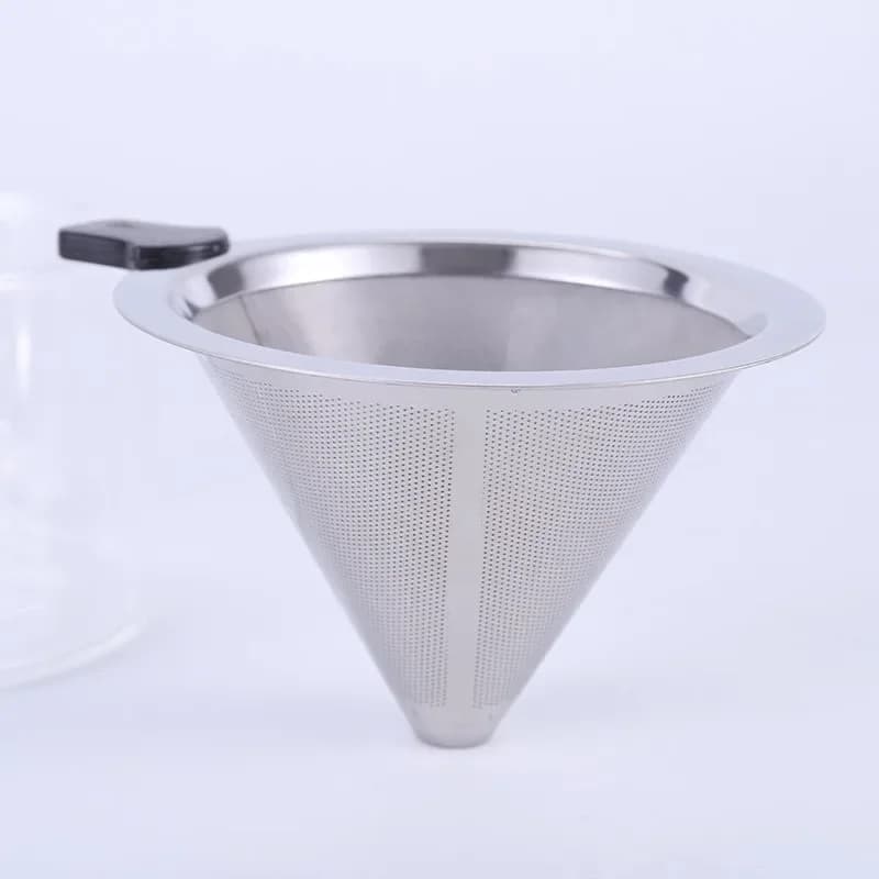 Portable single - origin hand - brewing coffee set, simple drip filtration, metal filter cup, portable drip holder