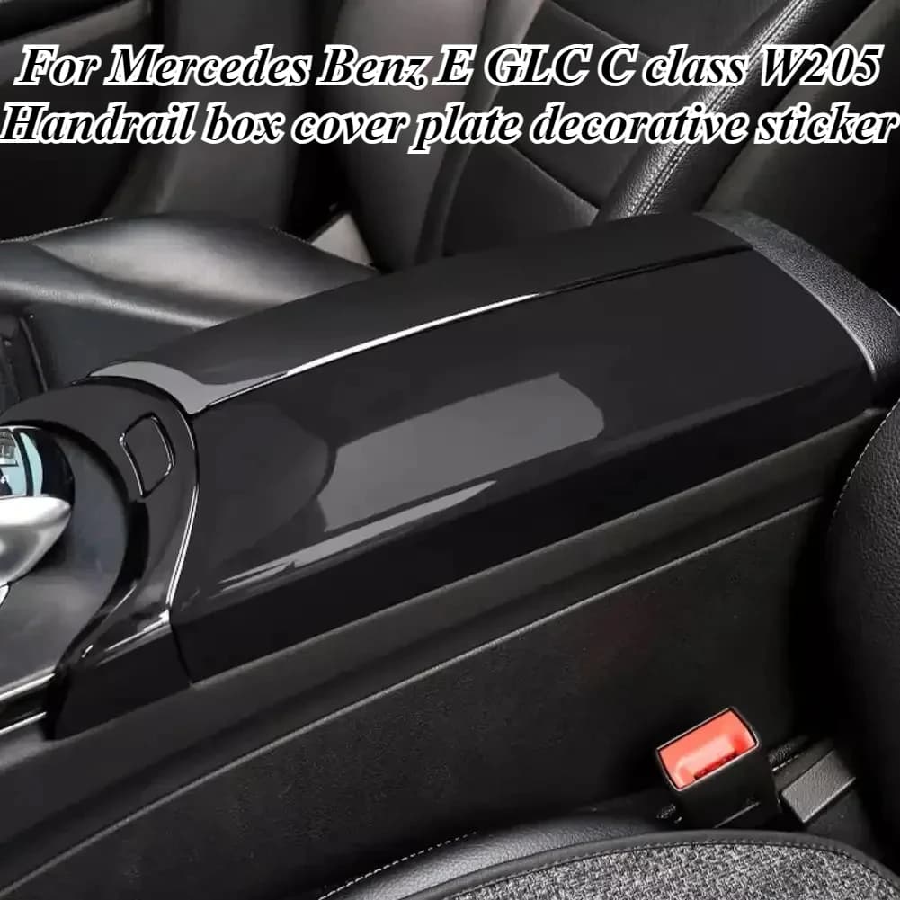 For Mercedes C Class GLC W205 2014-2023 Center Console Armrest Cover Trim Carbon Fiber Pattern Interior Accessories Car Styling