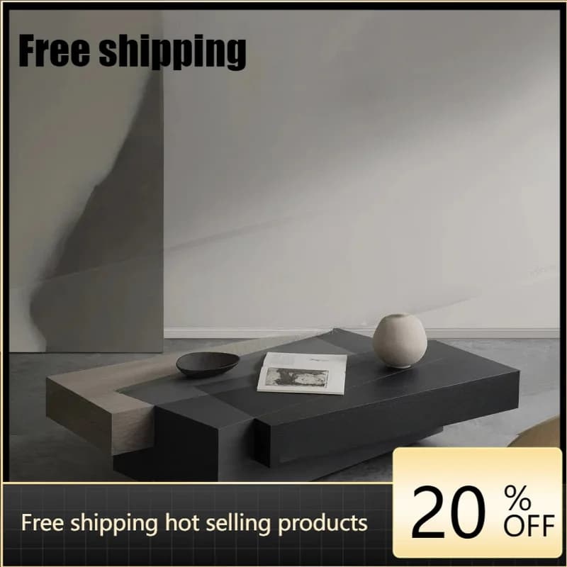 x4 Italian Minimalist Coffee Table Living Room Home Solid Wood Square Coffee Table Light Luxury High Sense