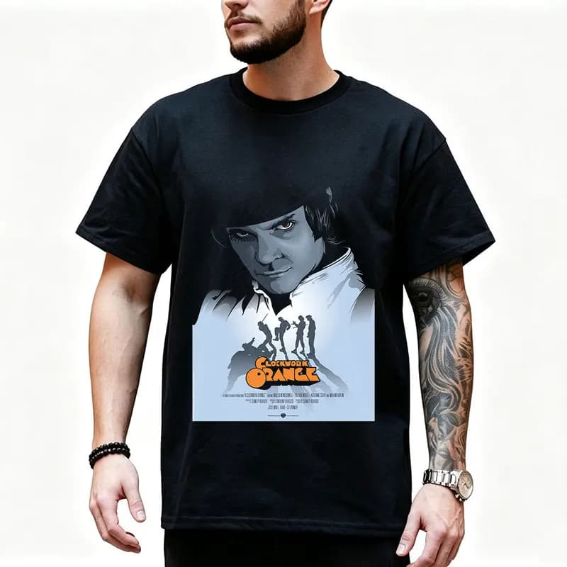 A Clockwork Orange 0825 Retro Movie Graphic T‑shirt Alex Droog Print Unisex Casual Tee Short Sleeve Streetwear All size S-6XL