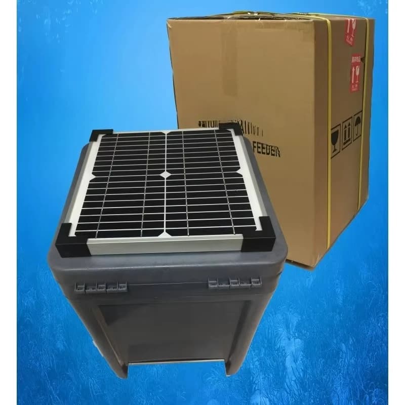 Fish Farm Automatic Fish Feeder with Solar Panels 5