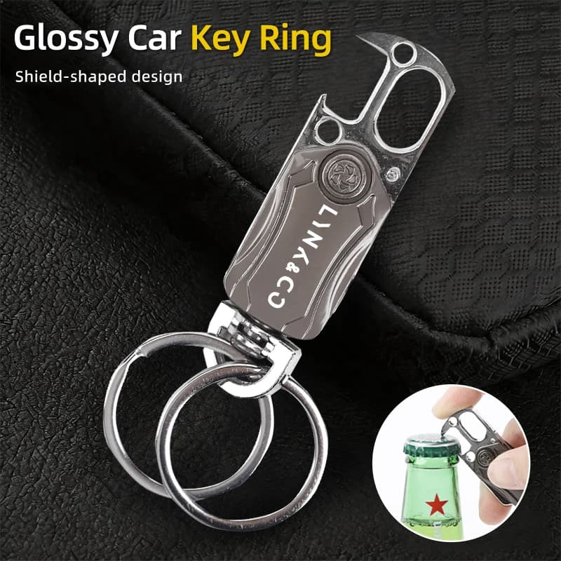 Zinc Alloy Car Key Ring Bottle Opener Interior Accessories For LYNK&CO 06 03 05 08 09 01 02 Hatchback BX11 EX11 ZERO LYNK