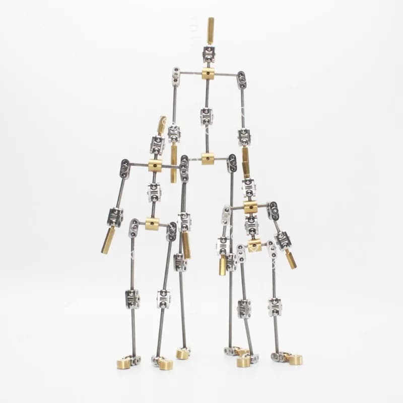 DIY Not-Ready-Made Animation Studio Armature Kit for Stop Motion Puppet with Silicone Hands Stop-motion Animation Metal Skeleton