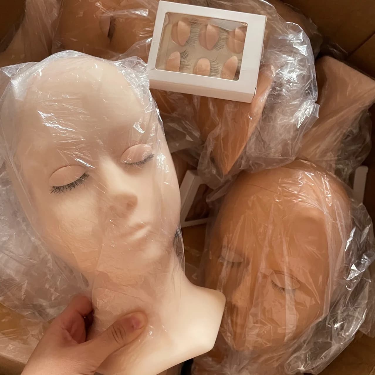 Practice Mannequin Doll Head for Eyelash Extension Training Lash Mannequin Head
