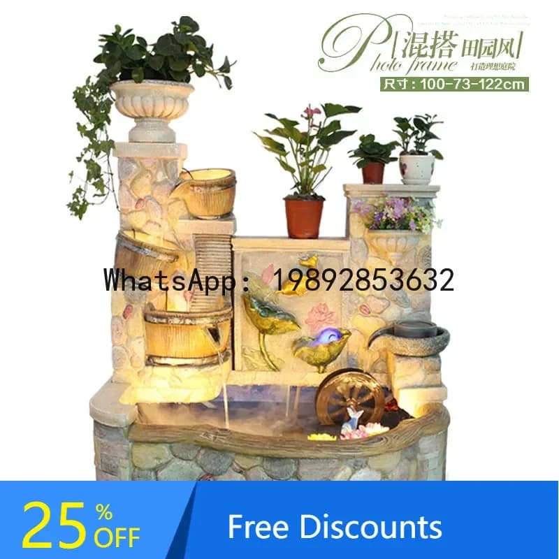 FF rockery flowing water fountain fish pond garden courtyard family decoration outdoor balcony landscape fish tank lucky