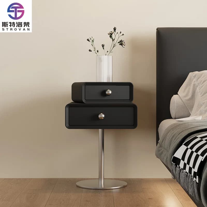 Nordic Small Unit Minimalist Cream Style Nightstand Sugar Cube Creative Rotatable Children's Bedside Table