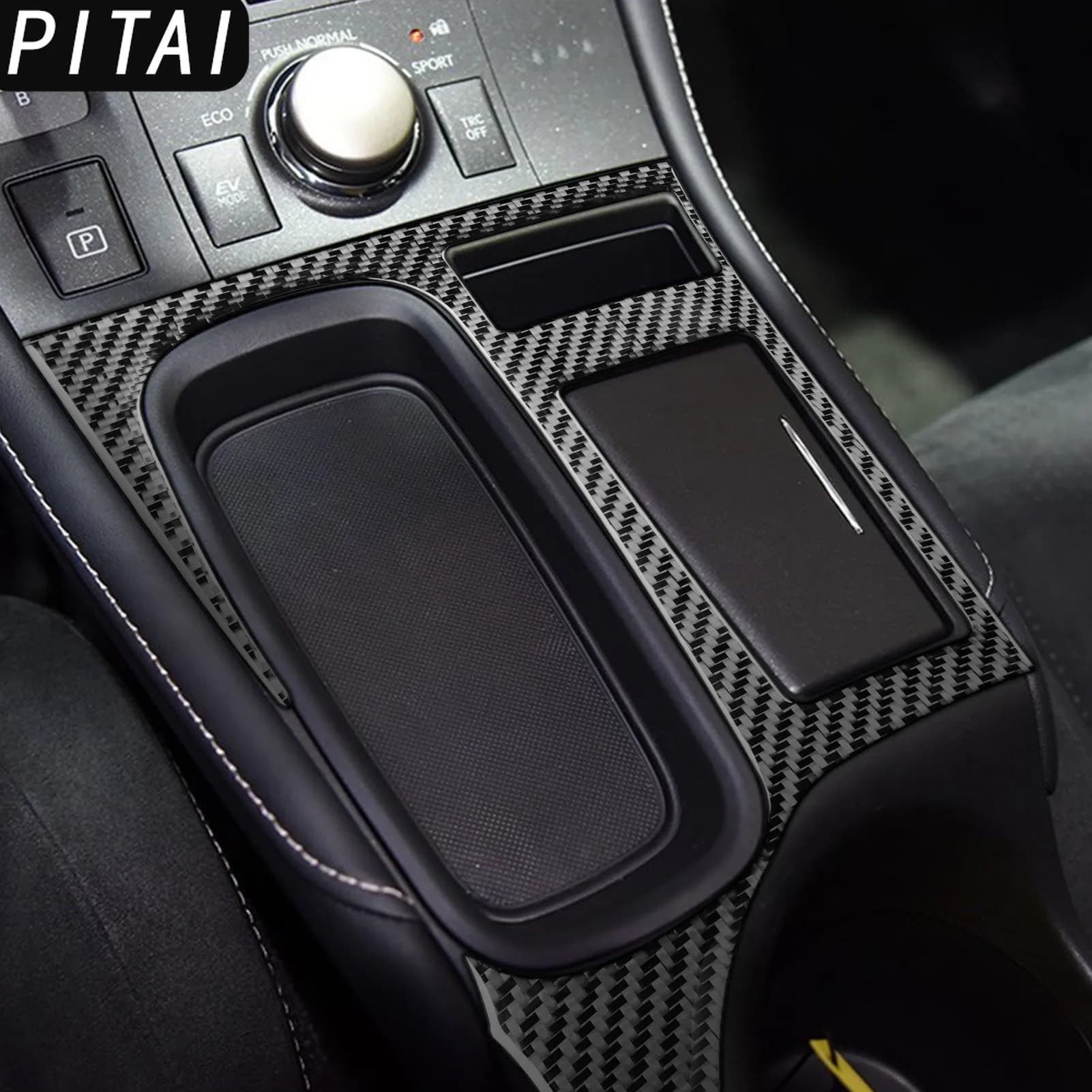 For Lexus CT 200h 2011-2017 Carbon Fiber Center Console Gear Shift Panel Trim Strips Car Interior Accessories decoration Sticker