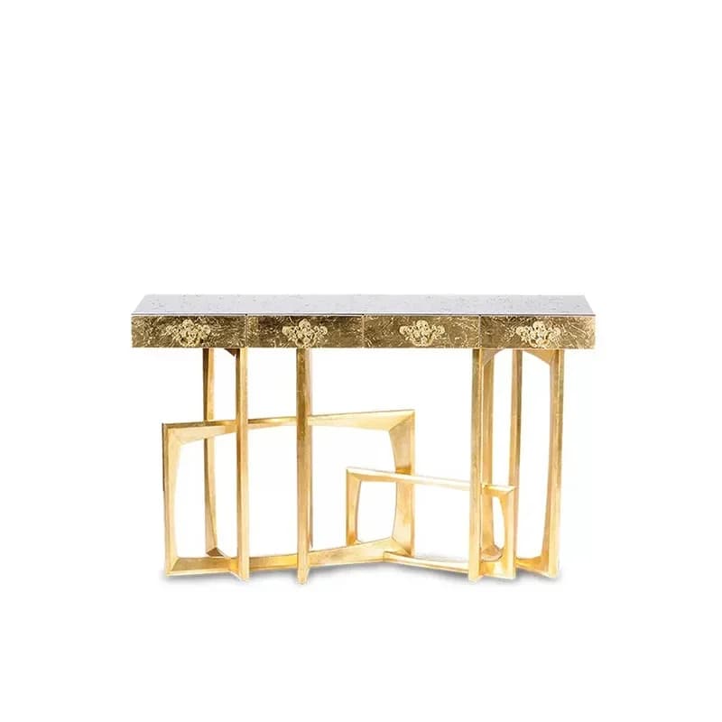 Light luxury and high-end sense, home design sense, entrance table against the wall