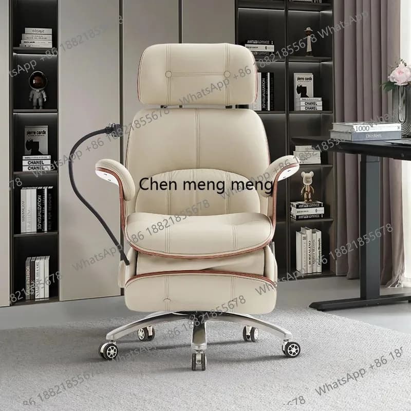 RR Comfortable sitting ergonomic office chair home reclining computer lifting study swivel chair