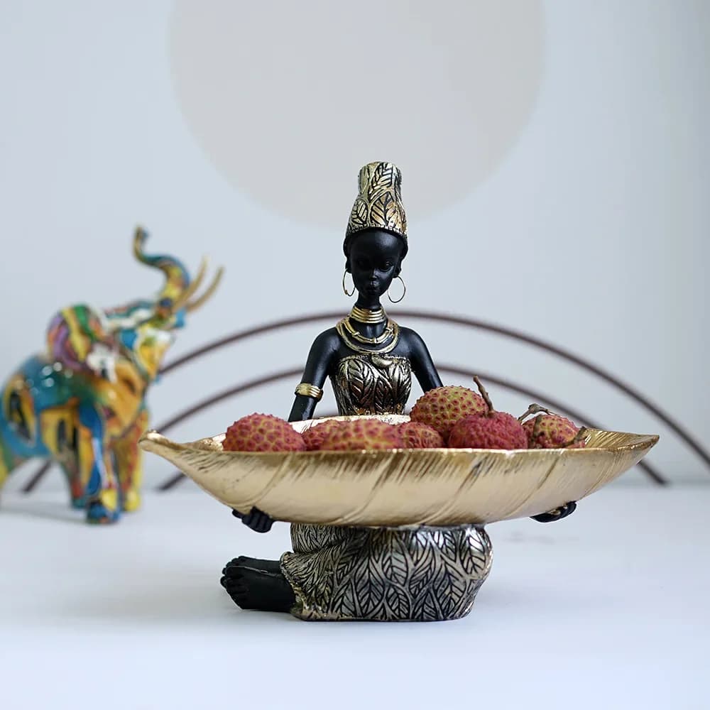 Fruit Plate Resin Household Fruit Plate Ornaments Desktop Storage Decorations Exotic Style