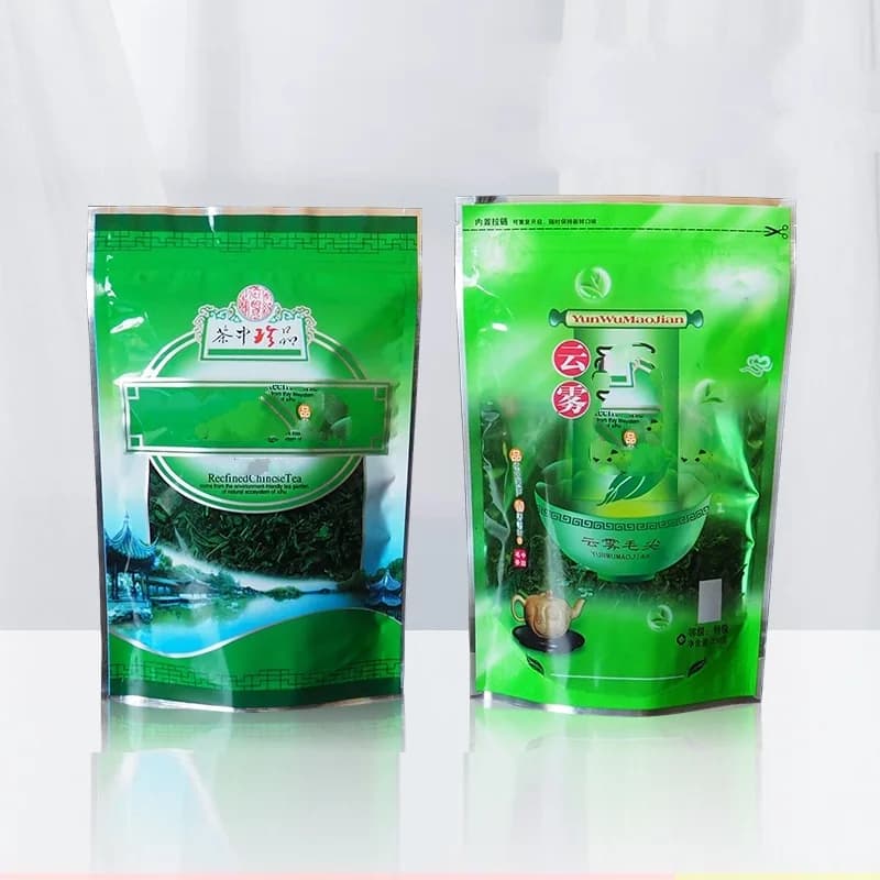 Chinese XinYang MaoJian,TaiPing HouKui Green Tea Set Zipper Bags AnJi White Tea LuAn GuanPian Recyclable Sealing Packing Bag