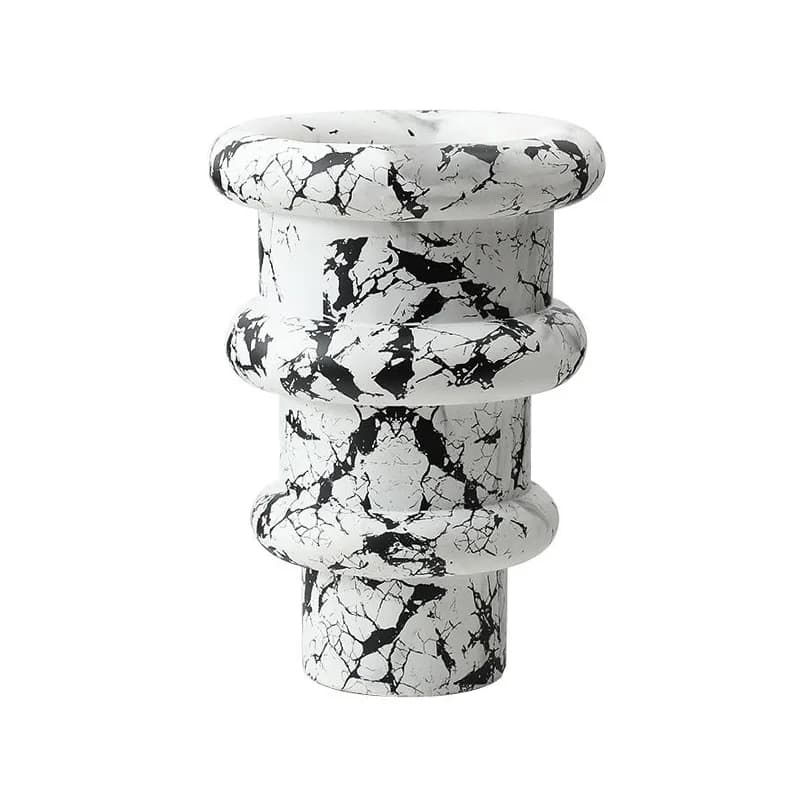 New Chinese modern creative ink cloud pattern vase model room villa living room dining table flower arrangement