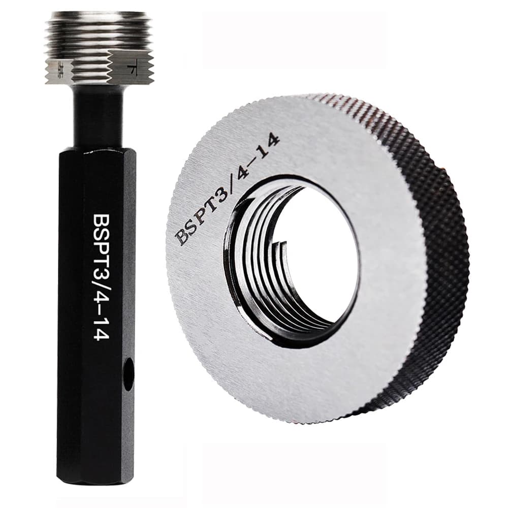 Tapered Pipe Thread Plug Gauge Pipe Thread Screw Ring Gauges Gage Detection Tool BSPT 1/8 1/4 1/2 3/4 3/8 1-11 1"1/4 1 1/2 2-11