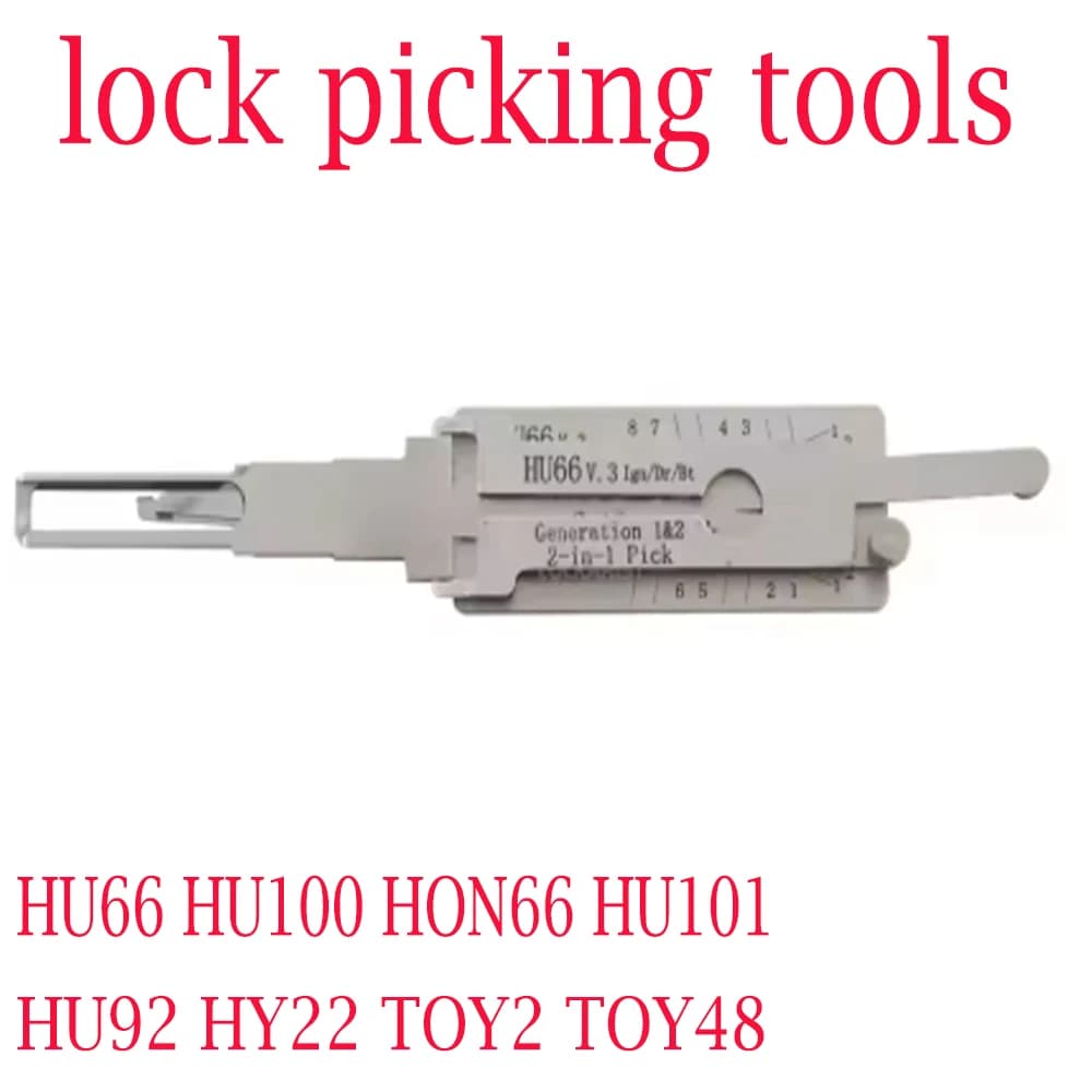 2 IN 1 HU66 HU100 HON66 HU101 HU162T-8HU100R HU92 HY22 TOY2 TOY48 lishi Pick Tool Door opening tool Stainless