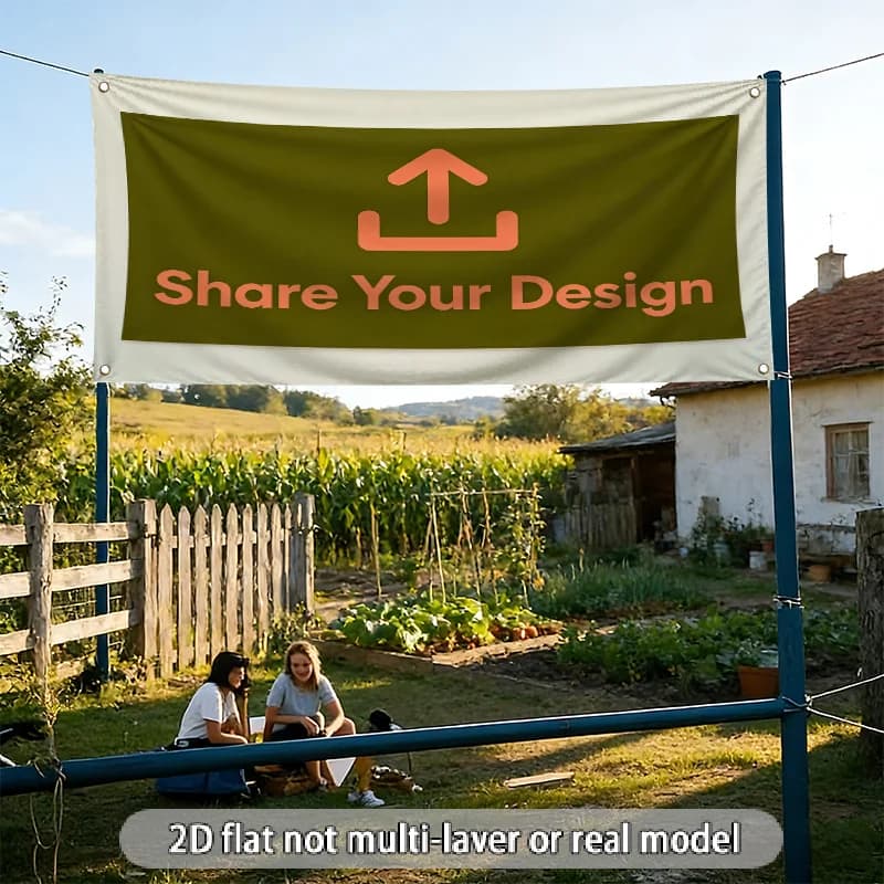 2D Flat Large Custom Banner 1pc, Personalized Banner for Business Grand Opening Brand Advertise Corporate Events Trade Shows