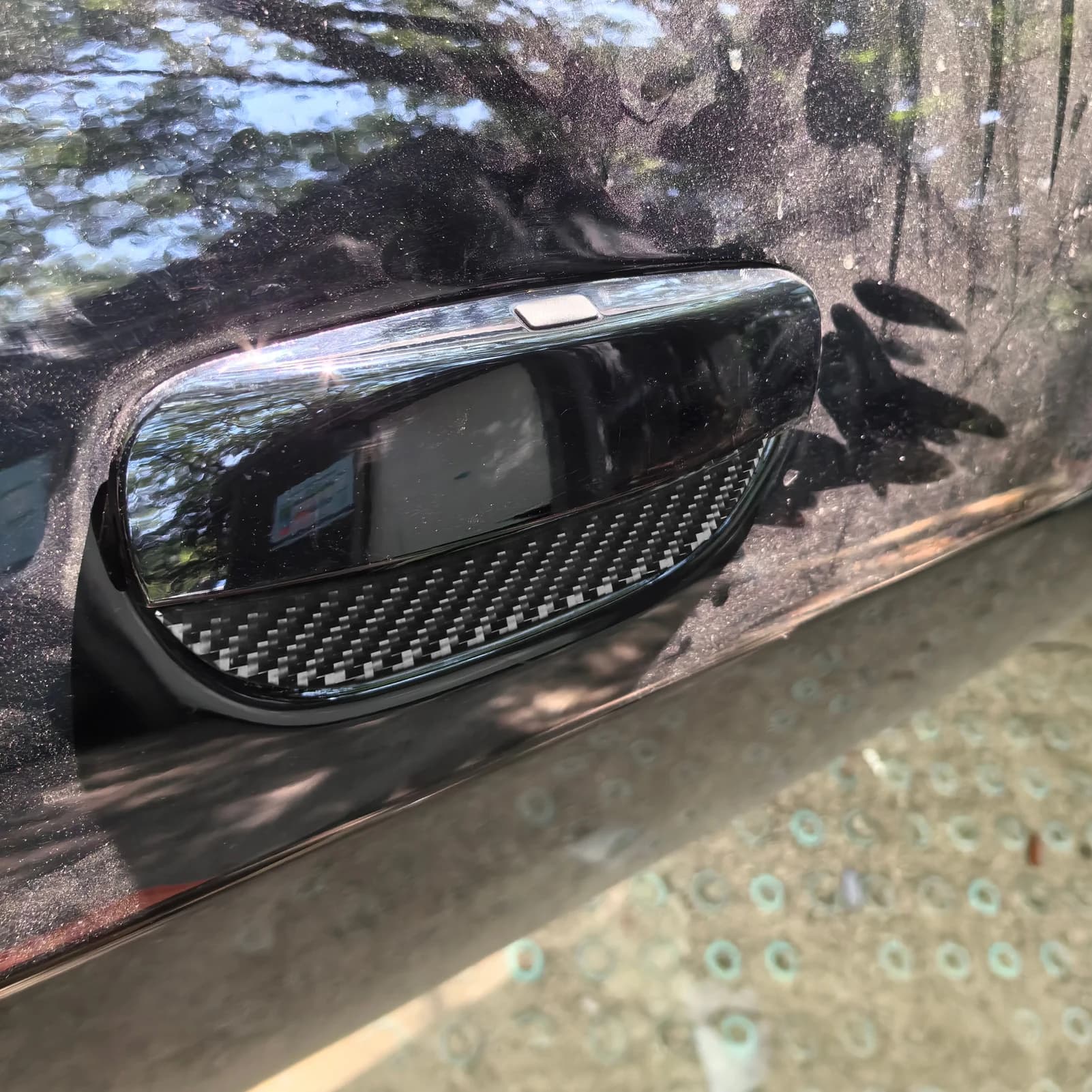 Carbon Fiber Outer Door Bowl Protect Panel Car Accessories Interior Cover Trim Modification Sticker For Dodge Challenger 2015+