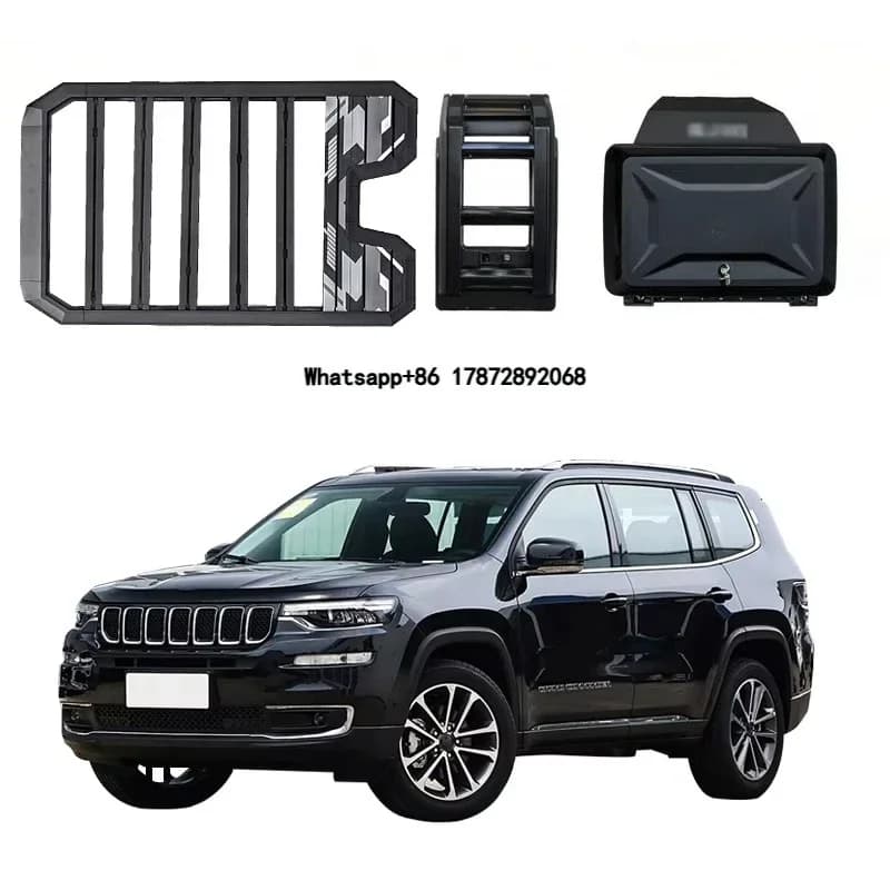 Aluminum Alloy Car Roof Cargo Luggage Rack Baskets Side Ladder Side Box for Grand Commander 2018-2021 2022+