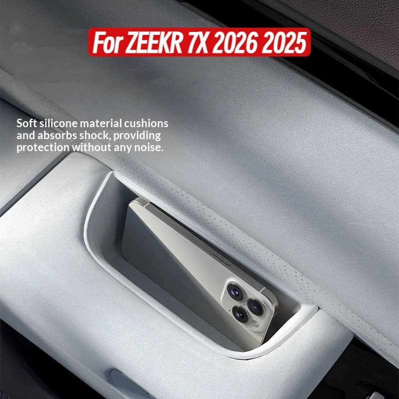 Door handle storage box fit for ZEEKR 7X 2026 2025 Interior door handle Silicone storage box Car interior accessories