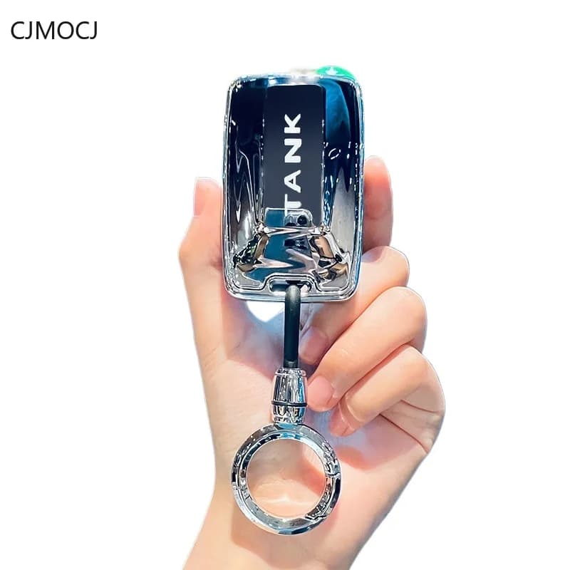 Premium Zinc Alloy Key Cover Case for Tank 300 / 500 Hi4-Z / Hi4-T / 400 / 700 (2025-2026) - Protective Key Fob Shell Keychain