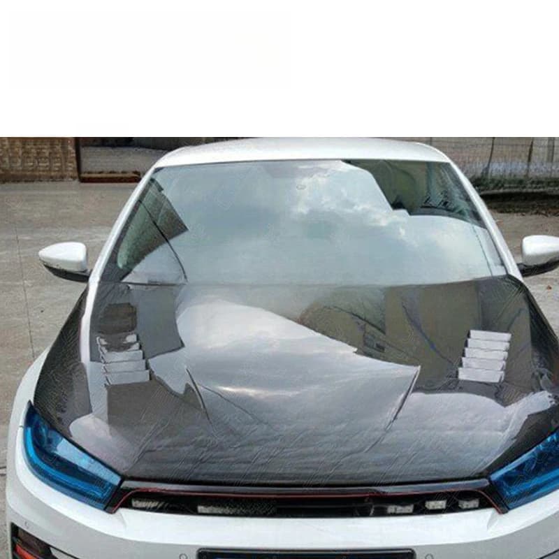 Scirocco Lightweight Genuine Carbon Fiber Vented Hood Matte Black Waterproof