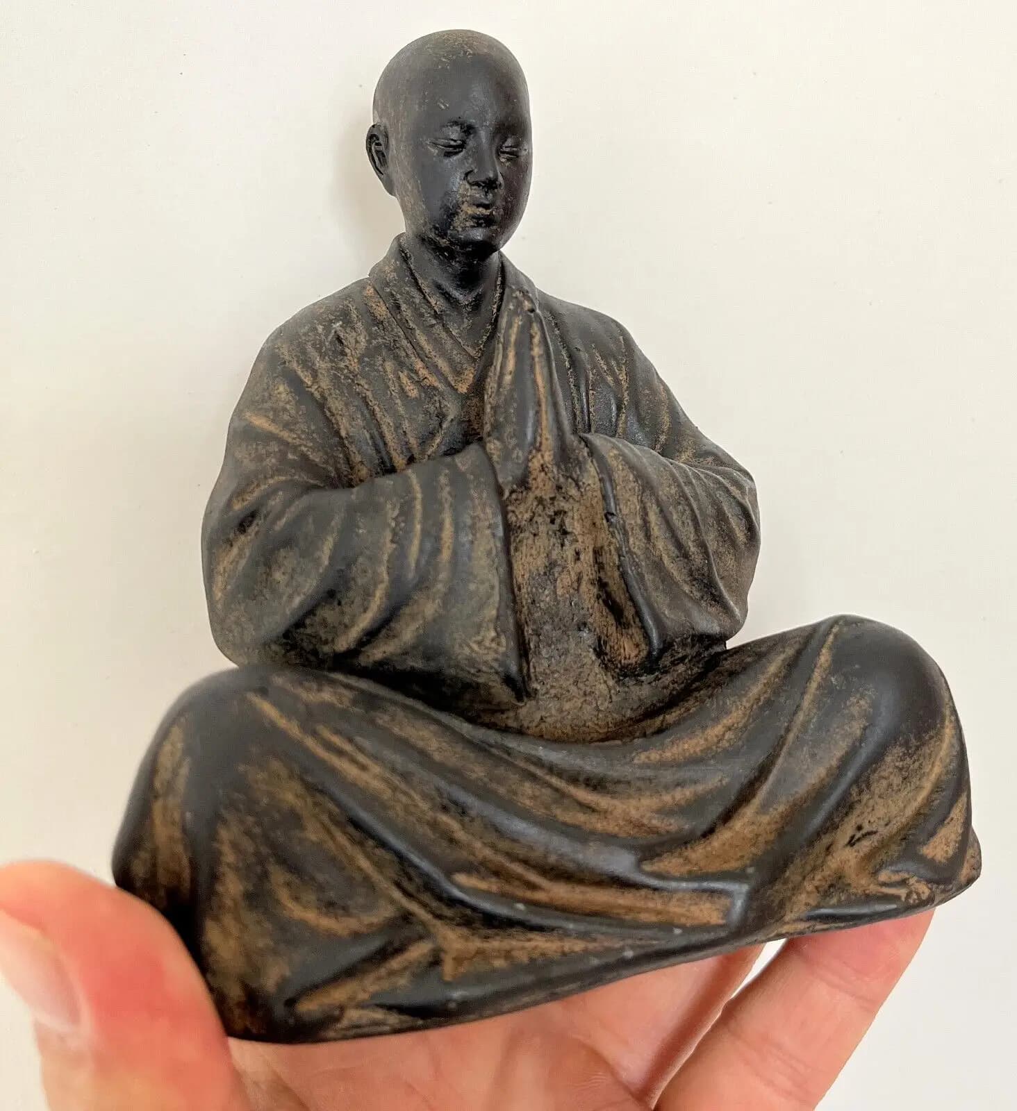 4.8" Monk Statue Buddha Buddhism Zen Figure Decor Collection