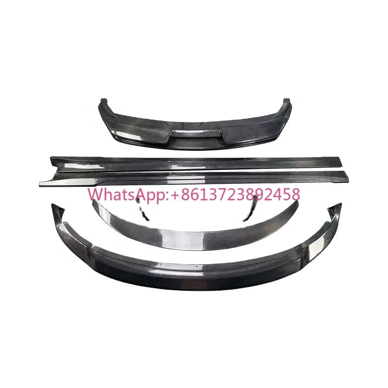 Hot Sale Carlong CL-223 Carbon Fiber Car Body Kits Artisan Style Front/Rear Lips Side Skirts Spoiler Complete Sets for Tesla