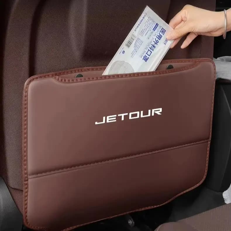 Car Rear Seat Back Anti‑Kick Pad Storage Pocket For Chery Jetour X70 X90 Tiggo 8 Pro Omoda 5 GT Jaecoo J7 Interior Storage Part