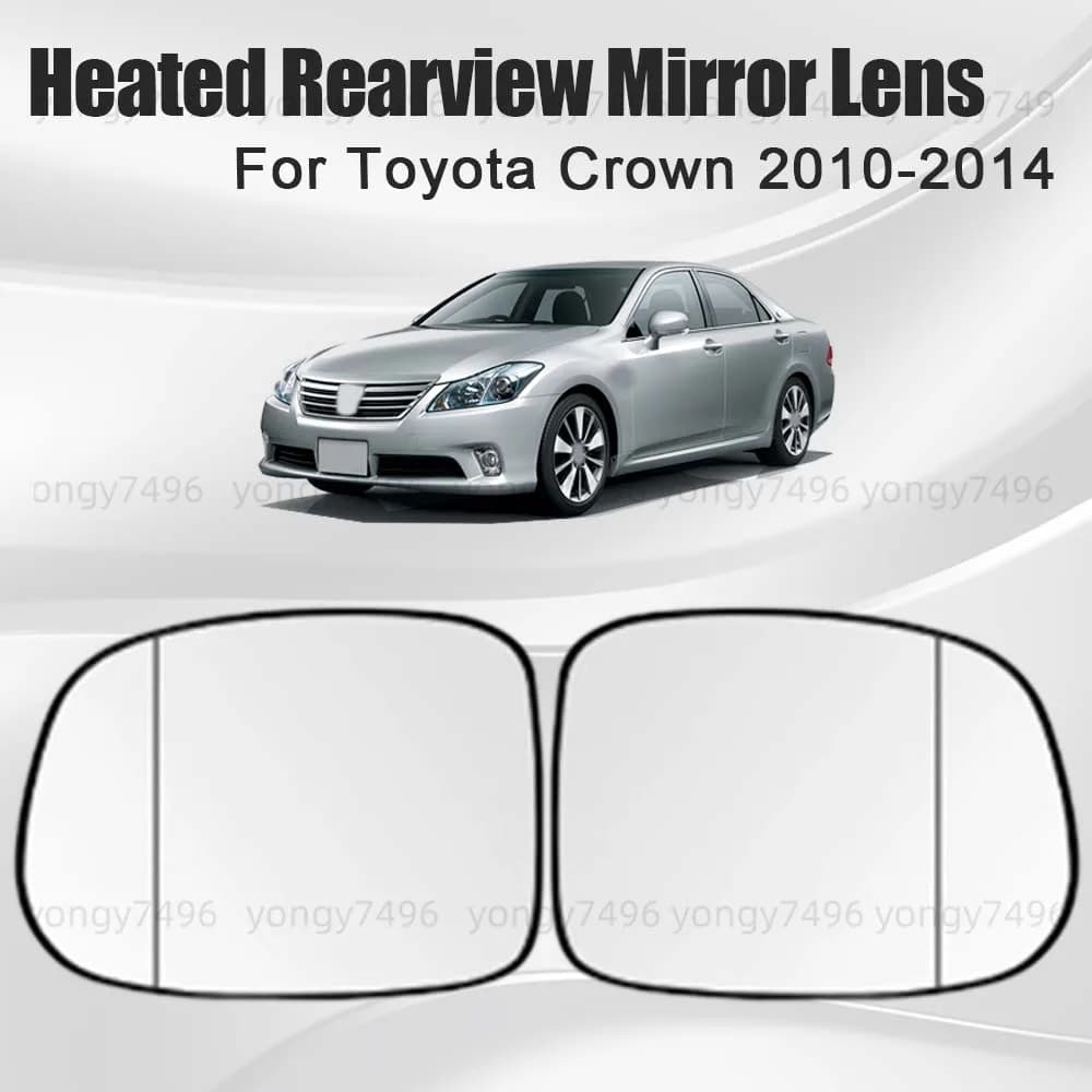 Car Wide Angle Heated Rearview Mirror Lens For Toyota Crown 2010 2011 2012 2013 2014 Cars Accessories Replace Mirrored Glass