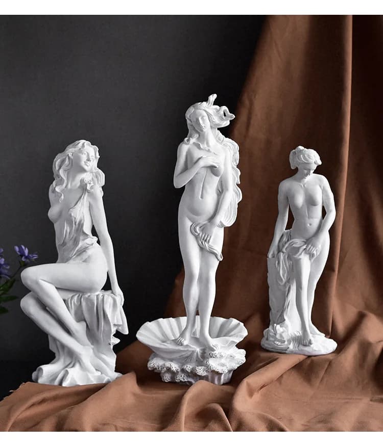 Art Crafts Greek Goddess Aphrodite Figurine Home Room Office Classical Mythology Statue Venus Sexy Woman Sculpture Resin Gift
