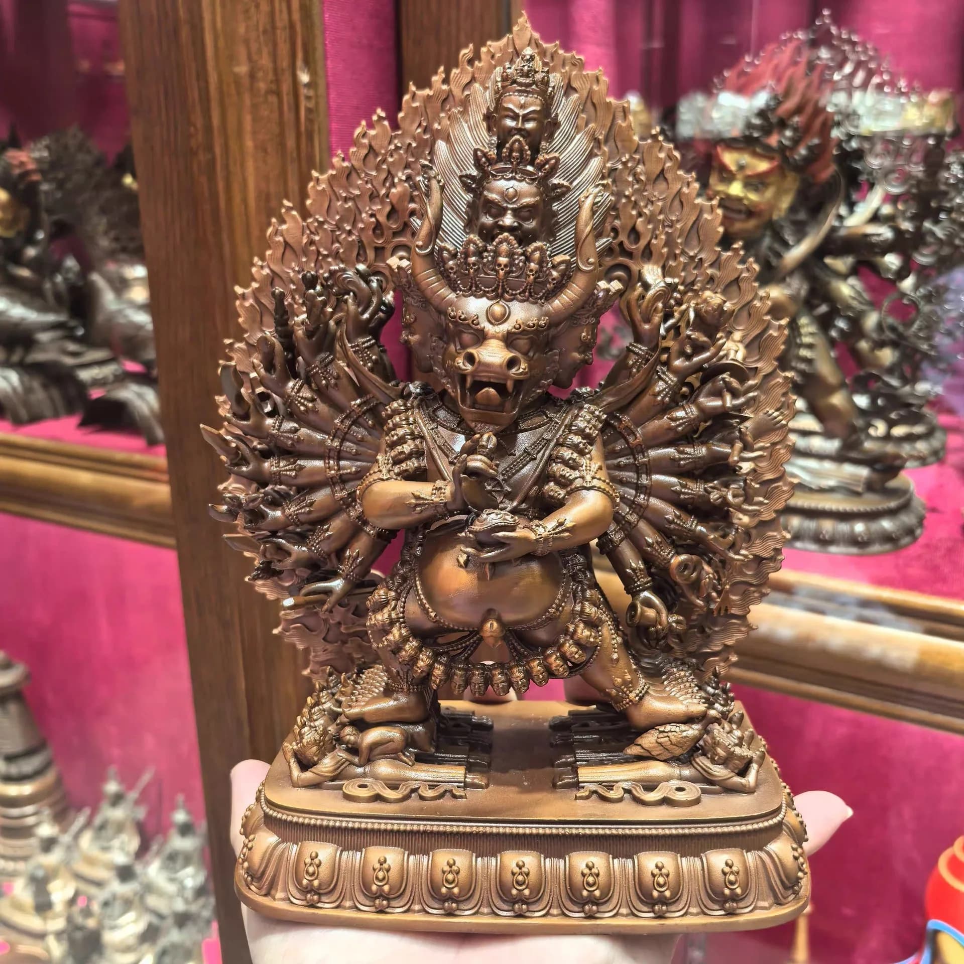 CZ Duyong Dawei Diamond Copper Buddha Statue Hall Ornament