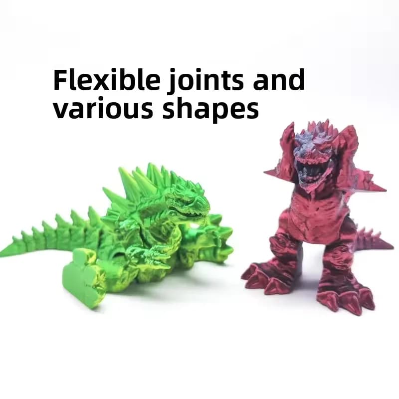 3D Printed NEW Dinosaur Model with Movable Joints Creative Ornaments Figurine Novelty Birthday Gift Desk Decora for Kids & Adult