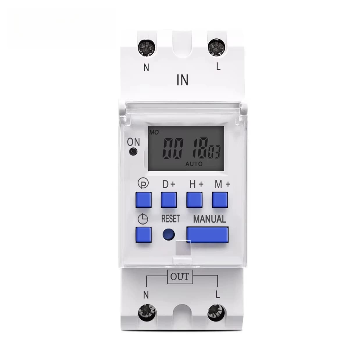 5PCS New Type Din Rail Single Phase Weekly 7 Days Programmable Digital TIME SWITCH Relay Timer  AC 220V 230V 12V 24V 48V 16A