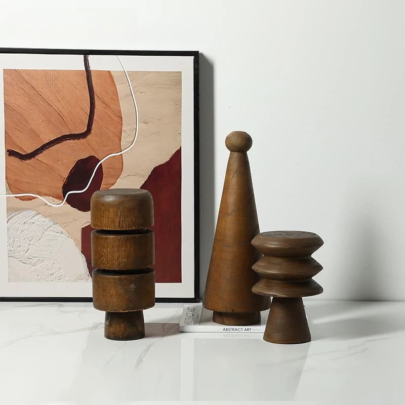 Wabi-sabi medieval creative abstract wooden tree ornaments, homestay office TV cabinet desktop decoration crafts