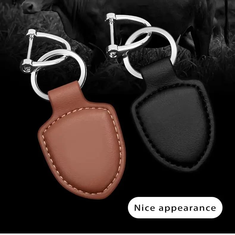 Car Logo Shield Shape Leather Keychain Customizable Key Decorate Key Holder Keyring For Men Women Gift Auto Interior Accessories