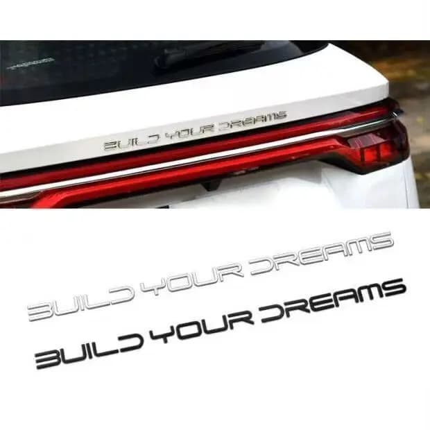 For BYD Song  PLUS DMi Yuan Plus Bright Silver Back Door English Letter Tail Mark Song EV