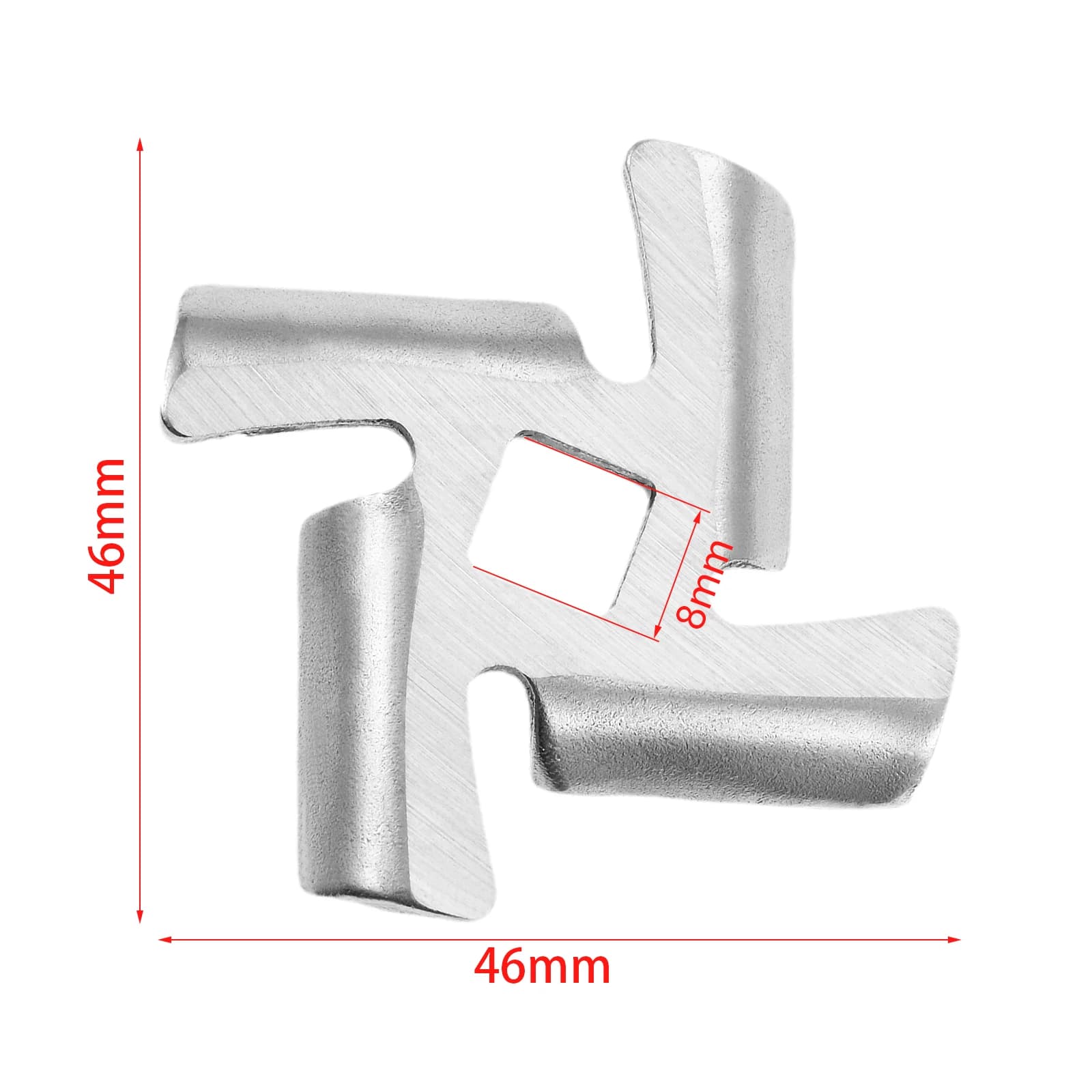 1pc 48mm Meat Grinder Blade with 8mm Inner Hole Fit for Panasoinic AMM12C-180 Meat Grinder Replacement Accessory Stainless Steel