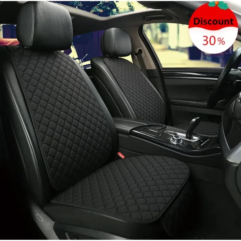 Universal Car Seat Cover, Linen Material, Summer Cool Breathable Cushion, For Sedan, SUV, Pickup, Car Interior Accessories