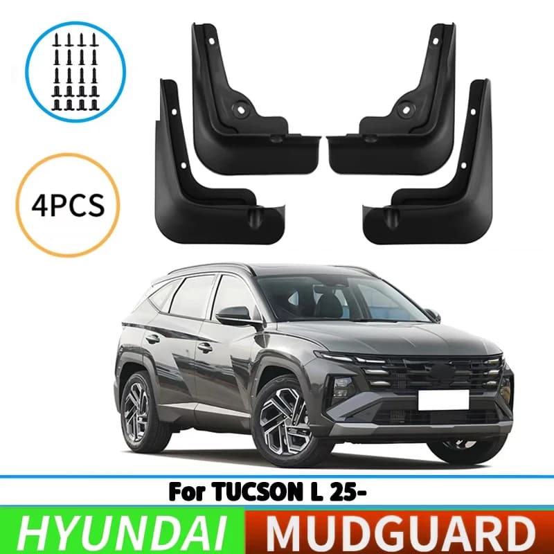 For Hyundai Tucson Tucson L 2025 Car Tire Fender Splash Guard Front and Rear Wheel Fender Auto Parts 4Pcs